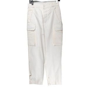 Vintage 1980s Agnes B 3 Rue du Jour Designer White Pants Womens Size 8 France